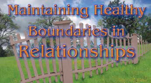 Maintaining Healthy Boundaries in Relationships, graphic titlebox