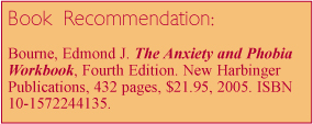 Book Recommendation, The Anxiety and Phobia Workbook